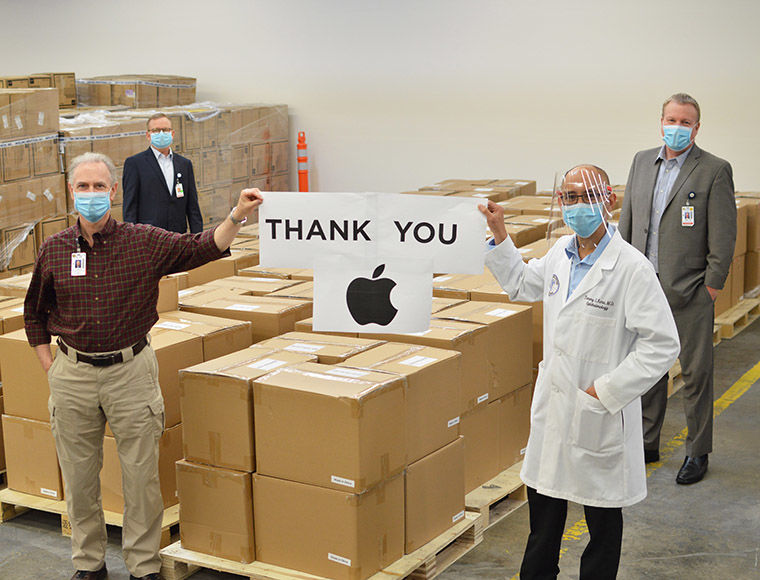 Apple Donates Face Shields ...